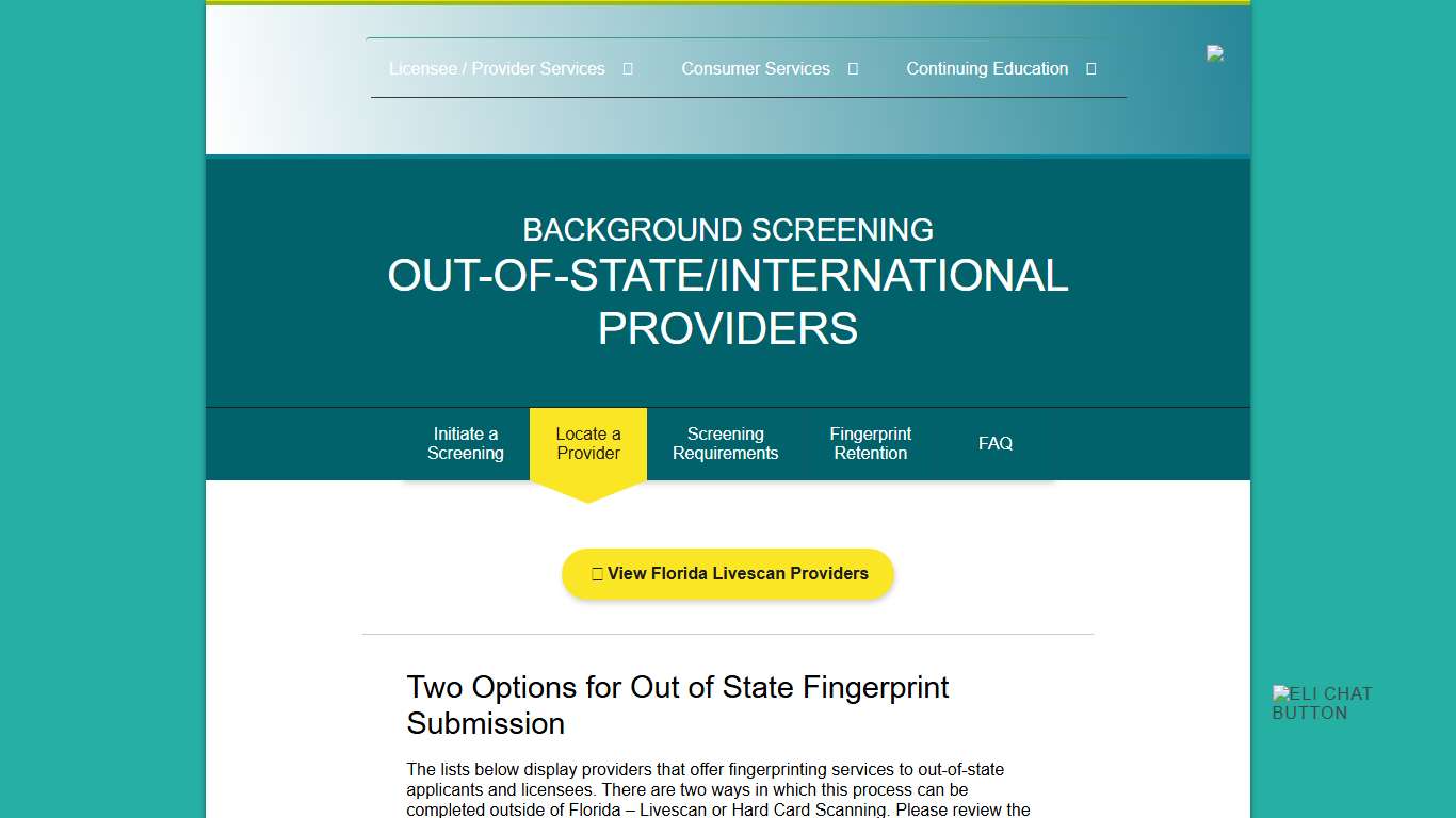 Out-of-State/International Providers - FL HealthSource • Health Care Resources for Consumers & Providers