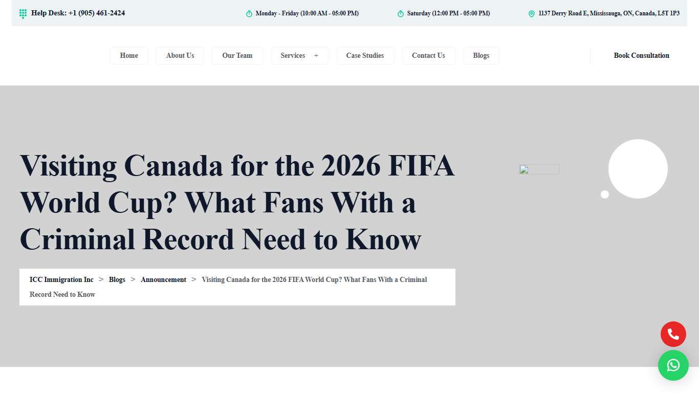 Visiting Canada for the 2026 FIFA World Cup? What Fans With a Criminal Record Need to Know - ICC Immigration Inc
